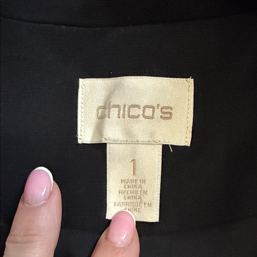 Chico's Black Ruffled Blazer - Picture 2 of 12